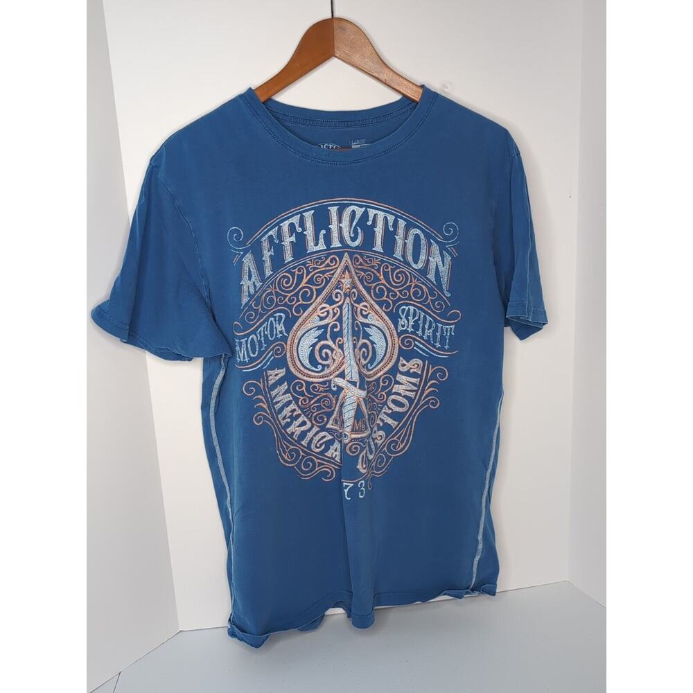 Affliction Men’s T Shirt Size L Motor Spirit American Custom 1973